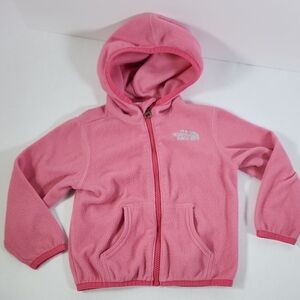 North Face Pink Fleece Zip Up Jacket Infant Size 18-24 Month